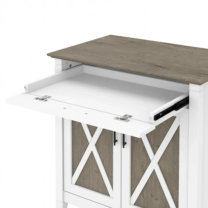 Bureau secrétaire Key West avec meuble de rangement, par Bush Furniture