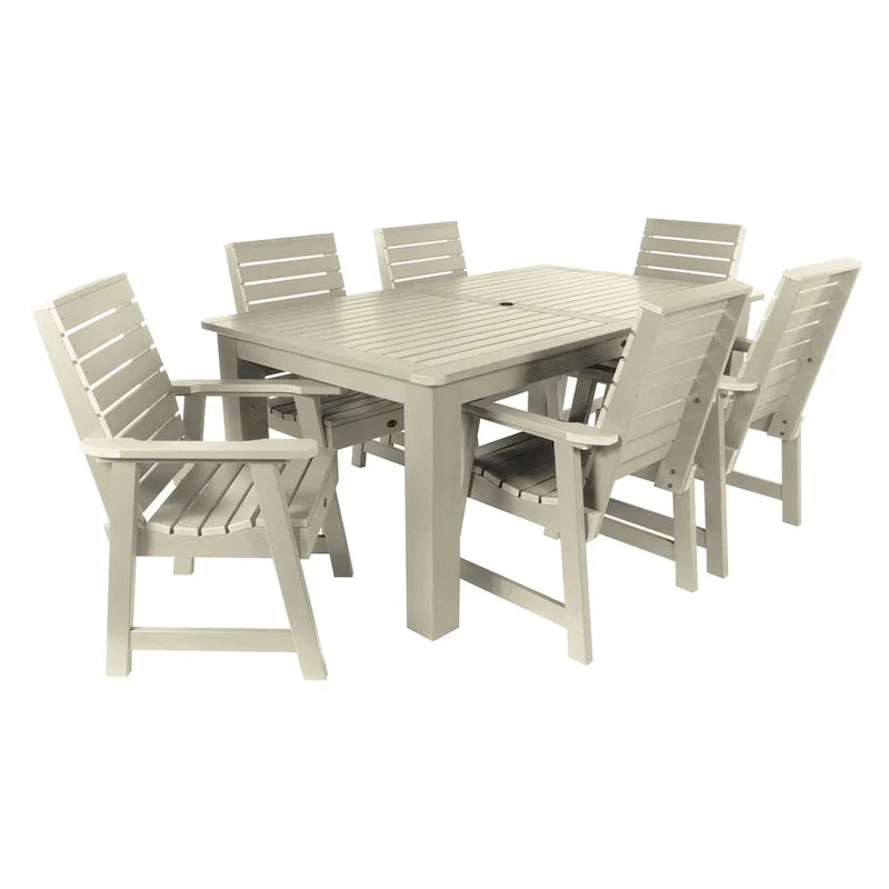 Conjunto de refeições exterior HIGHWOOD PROFESSIONAL de 7 peças, 42x72