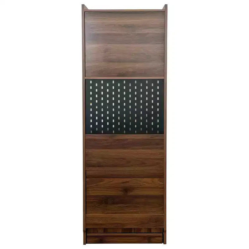 Tavolo da studio pieghevole moderno in legno Sinclair GDFStudio da 36" con spazio portaoggetti
