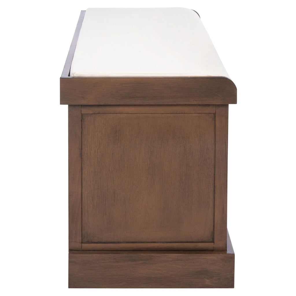 SAFAVIEH Fiorello 3-Drawer with Cushion Storage Bench - 47.3 W x 15 L x 19 H - 47Wx15Dx19H