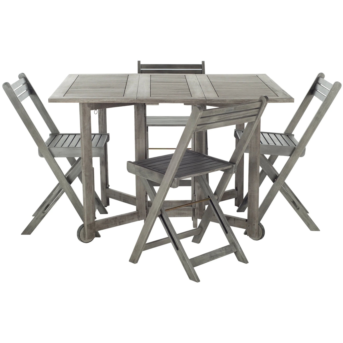 Conjunto de mesa de jantar exterior SAFAVIEH Brandy com 5 peças - 43Wx35Dx29H