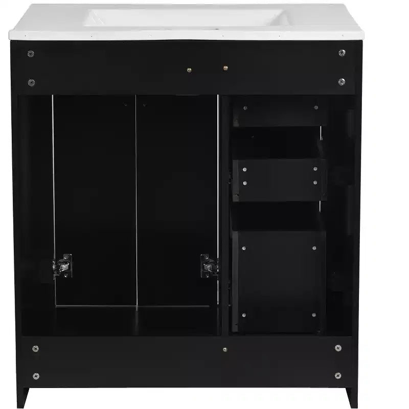 30 Single Sink Bathroom Vanity with Cabinet & 3 Drawers ??Black / Blue / Green / Indigo / White