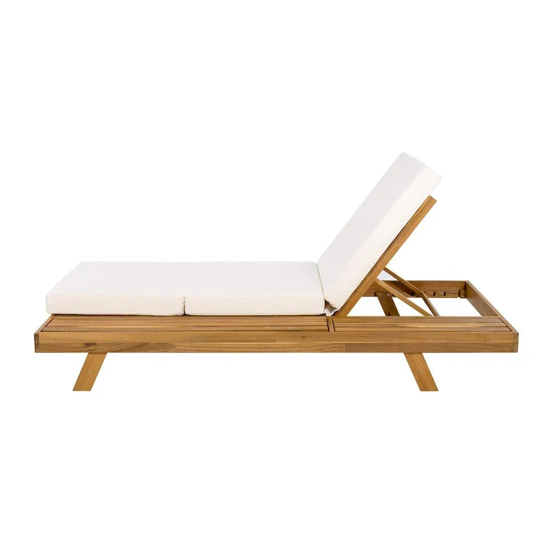 Christopher Knight Home- Michael Outdoor Acacia Chaise Lounge Set of 2