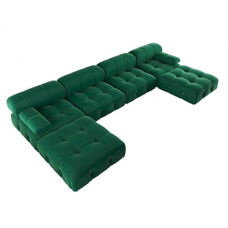 Canapé modulaire convertible 138, canapés en velours minimalistes en U