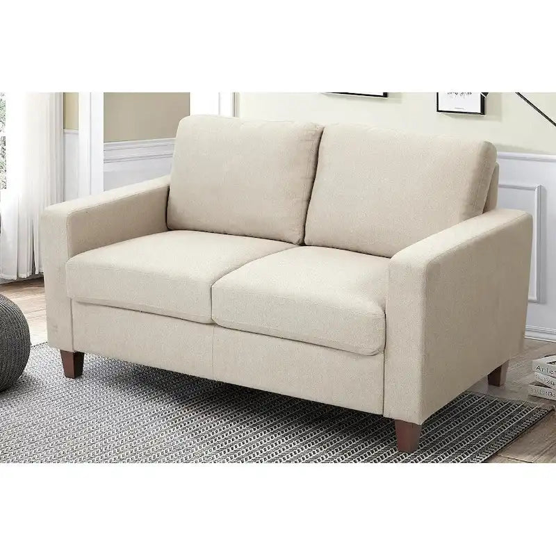Miles modernes Zweisitzer-Sofa im Mid-Century-Stil mit wendbaren Rückenkissen, groß