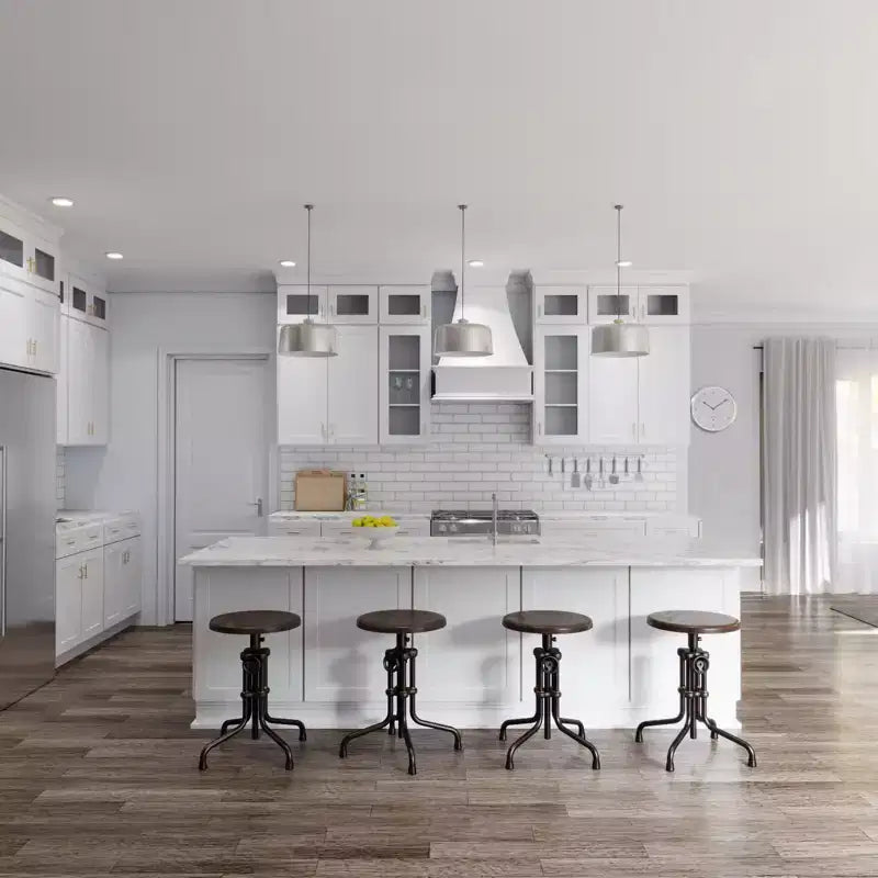 Armário de cozinha de parede cego HOMLUX Shaker branco, fácil de montar em sistema DIY