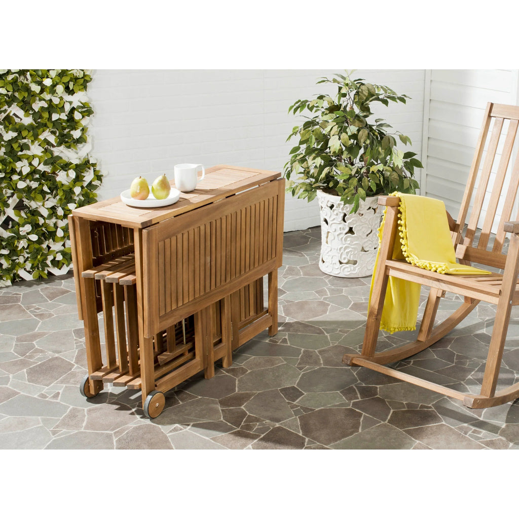 Conjunto de mesa de jantar exterior SAFAVIEH Brandy com 5 peças - 43Wx35Dx29H