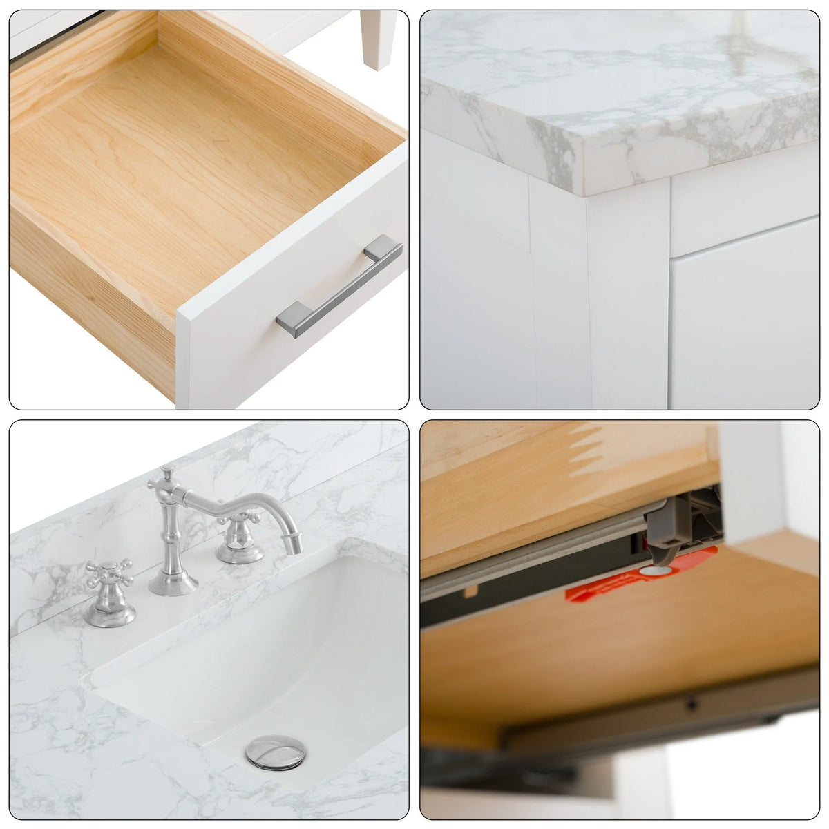 Mobile bagno Vanity Art 72 con doppio lavabo e piano in marmo composito