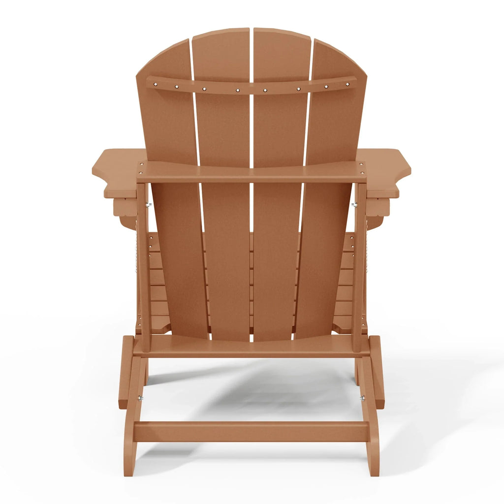 Polytrends Laguna Fade Resistant All Weather Outdoor Patio Folding Adirondack Chair
