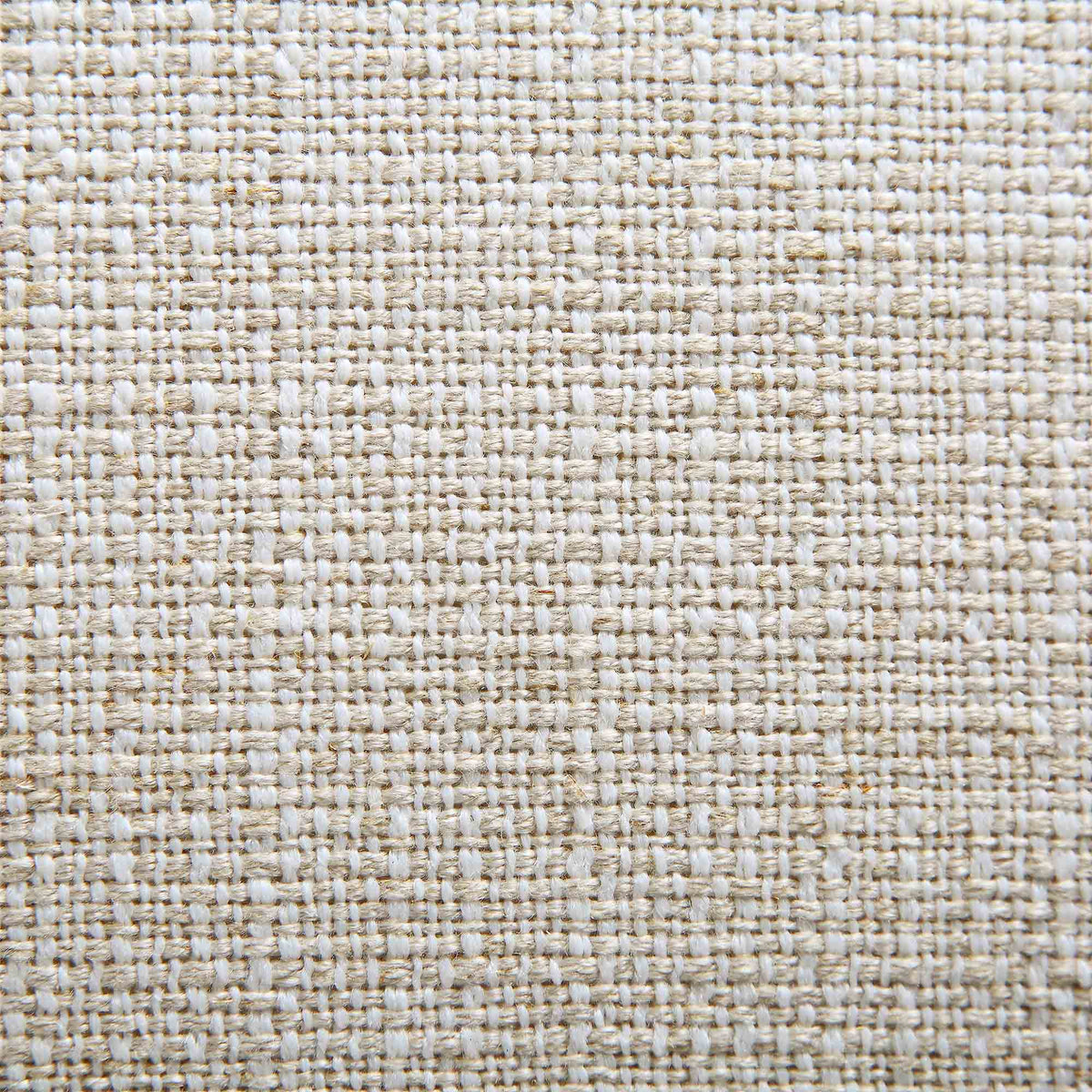 Canapé incurvé 3 places avec coussins ronds, mélange de lin beige