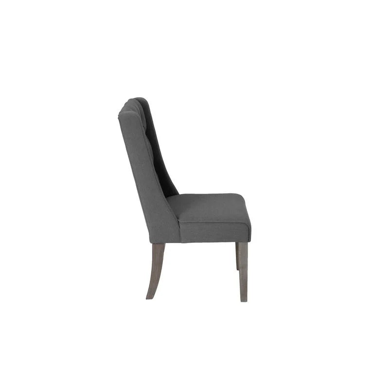 Set da pranzo rustico grigio allungabile Best Quality Furniture da 9 pezzi