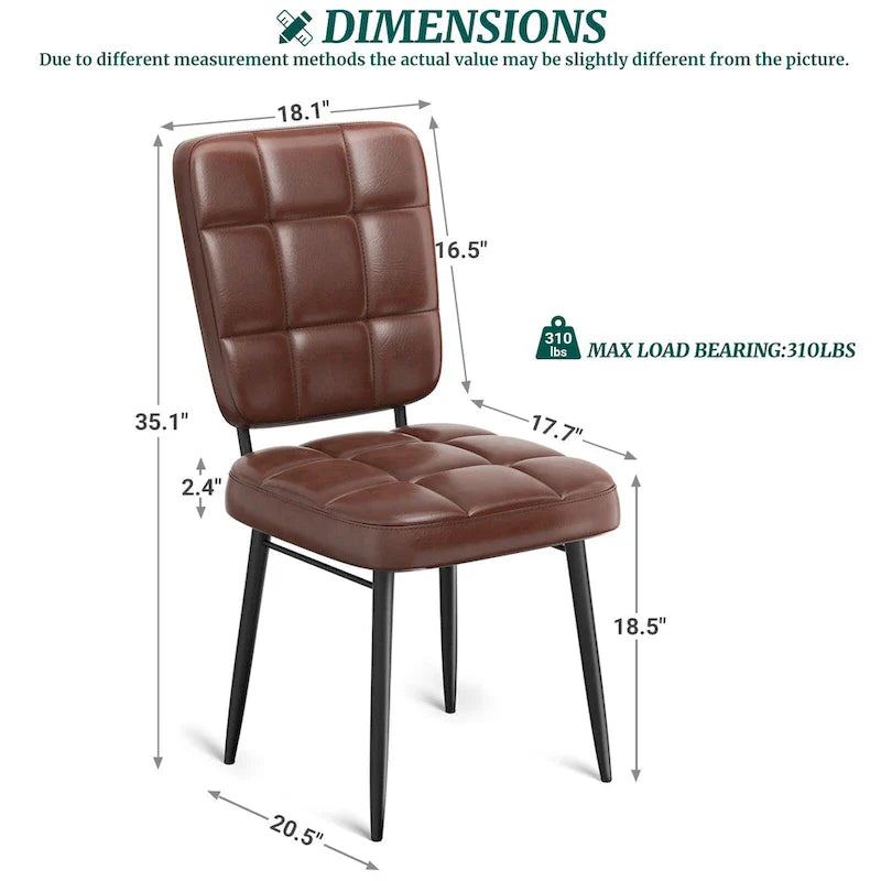 Chaises de salle à manger modernes, lot de 2/4/6/8, chaises de cuisine rembourrées avec coussin épais pour salle à manger