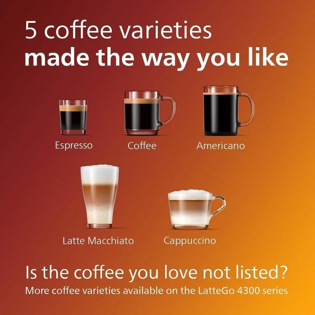 Premium-Espressomaschine, 12 heiße oder kalte Kaffeespezialitäten, LatteGo-System, Keramikmahlwerk, Schwarzchrom