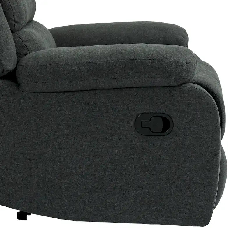 Ensemble de 2 fauteuils inclinables classiques et traditionnels à commande manuelle