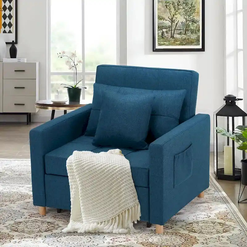 Poltrona-cama ajustável, convertível em 3 funções, várias cores, para 1 pessoa