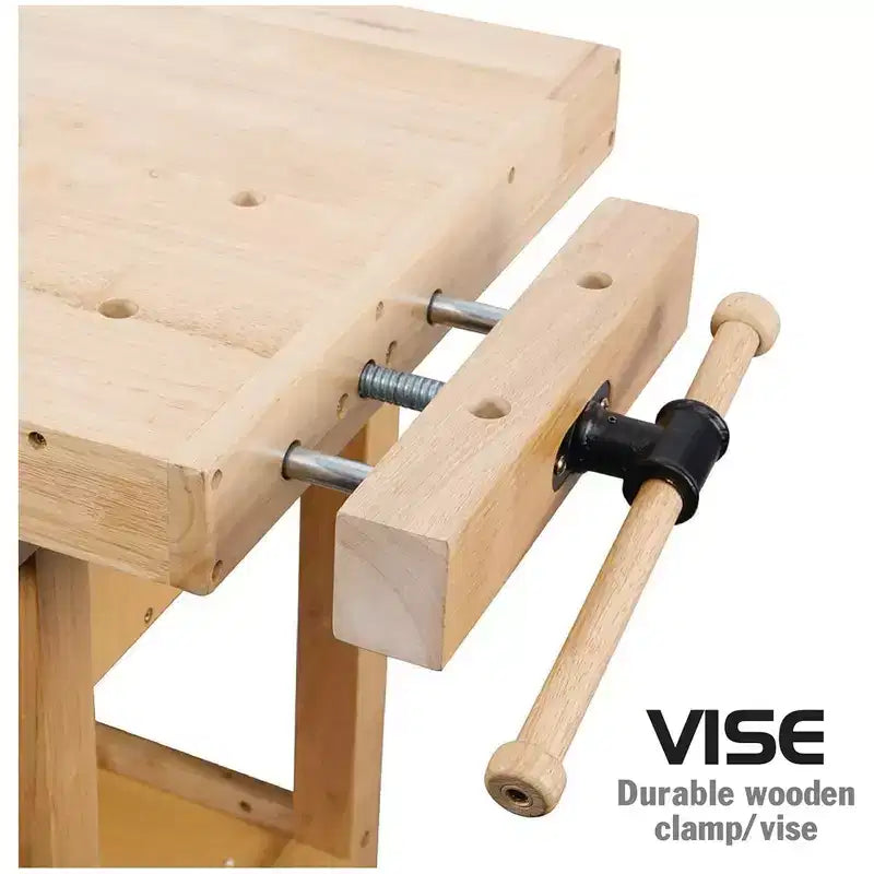 Banco da lavoro Olympia Tools da 60" in legno duro con finitura gommata, 4 cassetti, portata di 450 lb