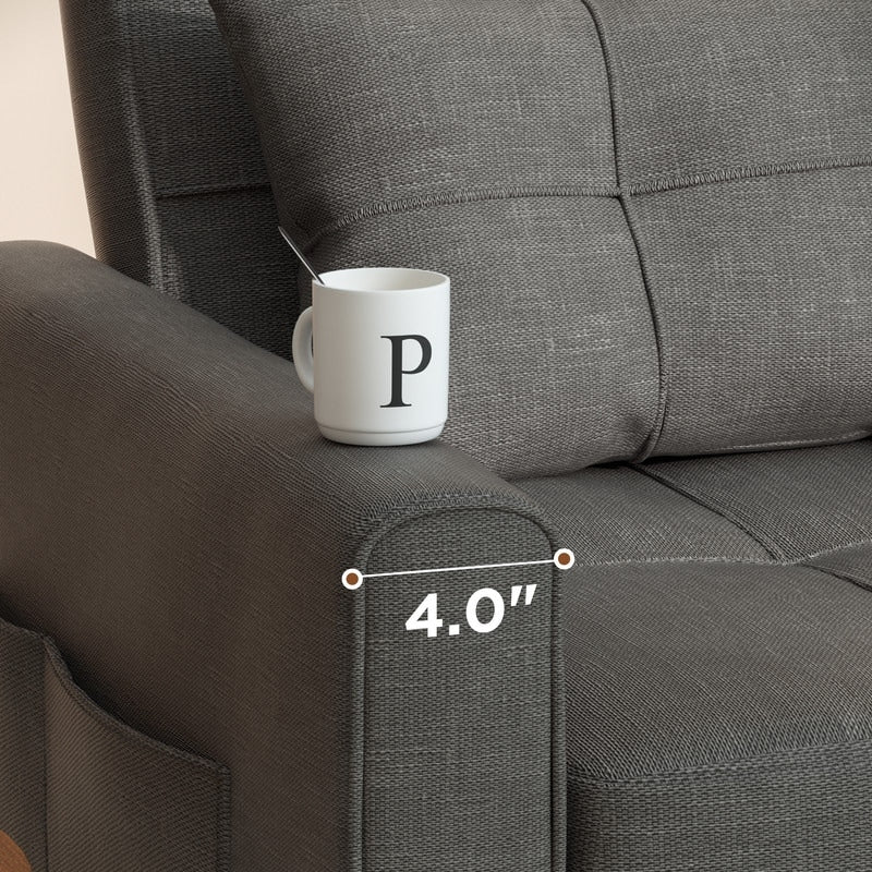 Sofá-cama ajustável 3 em 1, sofá-cadeira extraível, cama dobrável convertível para a sala de estar