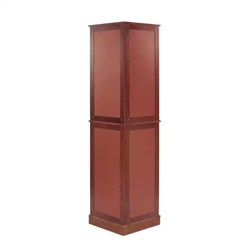Vitrine de canto, cerejeira/nogueira, vitrine de exposição com 4 portas de vidro