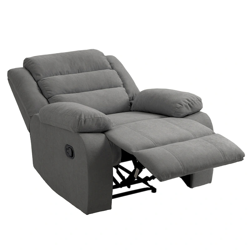 Ensemble de 2 fauteuils inclinables classiques et traditionnels à commande manuelle