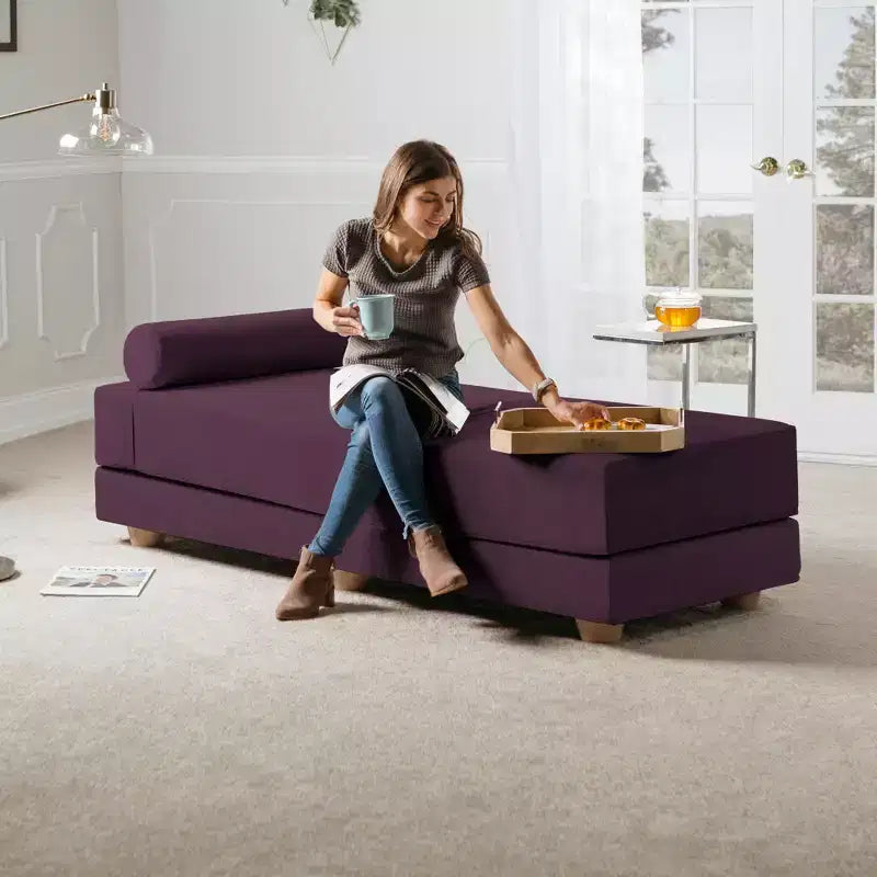 Letto da giorno / divano letto pieghevole matrimoniale - Microvelvet