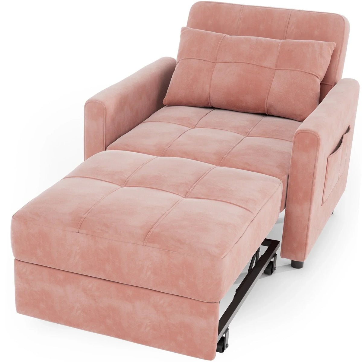 Sofá-cama ajustável 3 em 1, sofá-cadeira extraível, cama dobrável convertível para a sala de estar