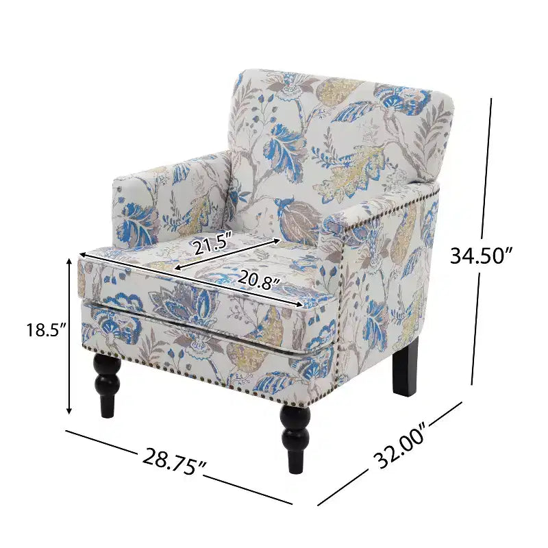 Christopher Knight Home Harrison moderner Clubsessel mit Stoffbezug und Nagelkopfverzierung
