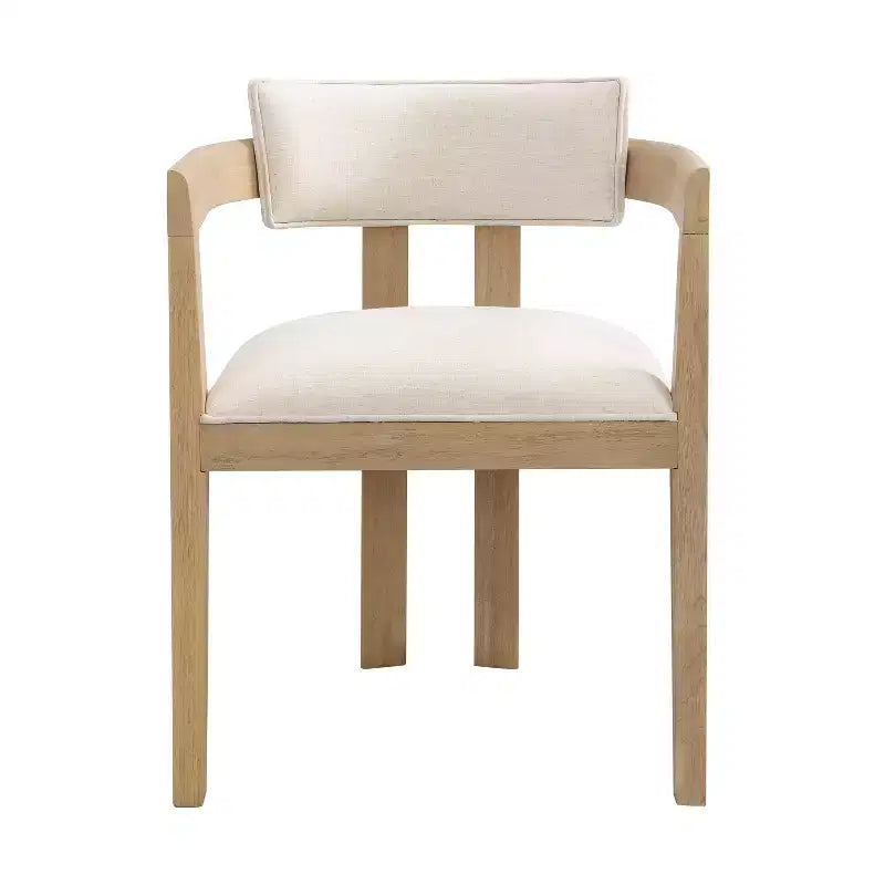 Conjunto de mesa de jantar redonda moderna de 5 peças Christopher Knight Home Shankar com cadeiras estofadas de madeira de seringueira