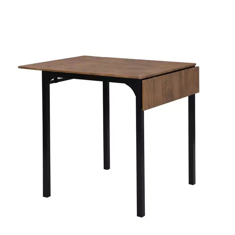 Conjunto de mesa de jantar Whisen Farmhouse de 5 peças, com altura de bancada, tampo rebatível e cadeiras de jantar