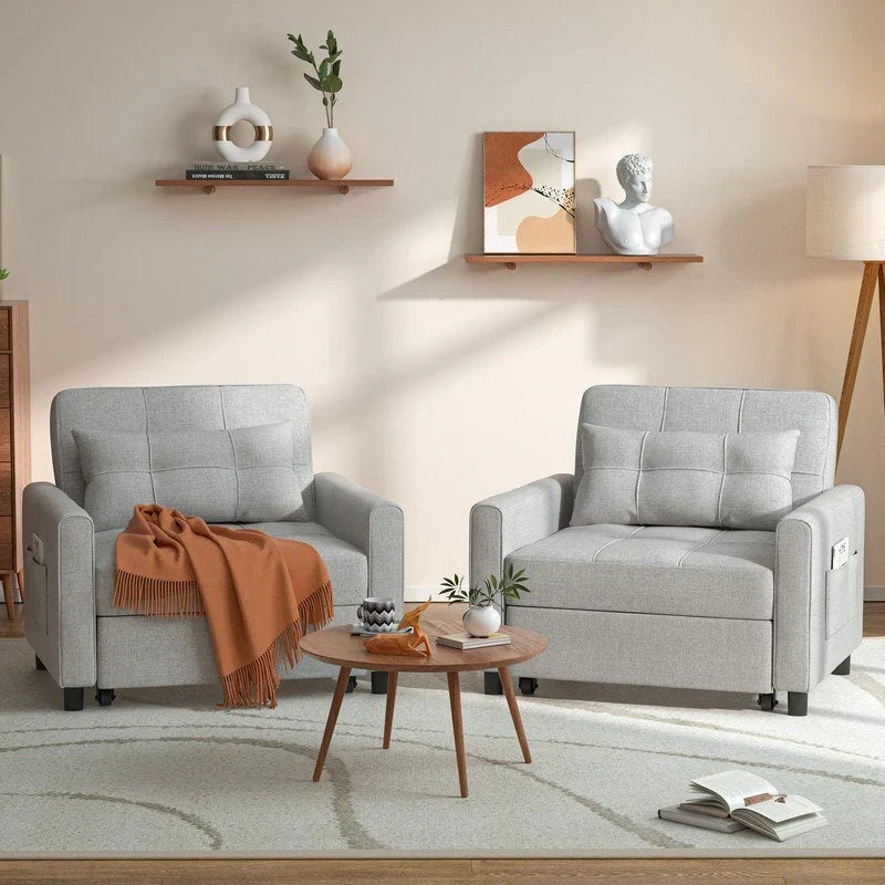 Sofá-cama ajustável 3 em 1, sofá-cadeira extraível, cama dobrável convertível para a sala de estar