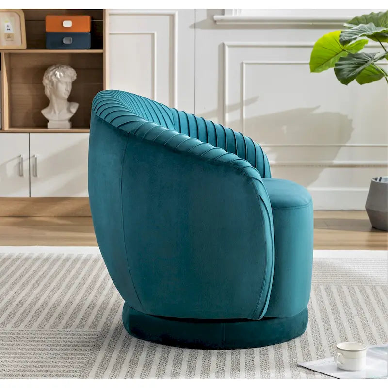 Petit fauteuil pivotant en velours Milvo