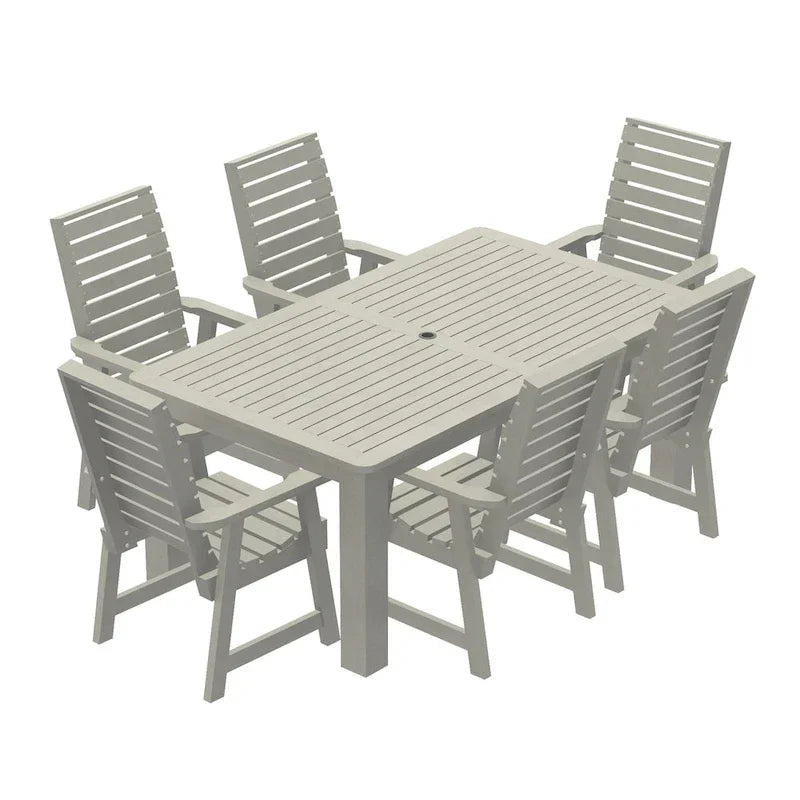 Conjunto de refeições exterior HIGHWOOD PROFESSIONAL de 7 peças, 42x72