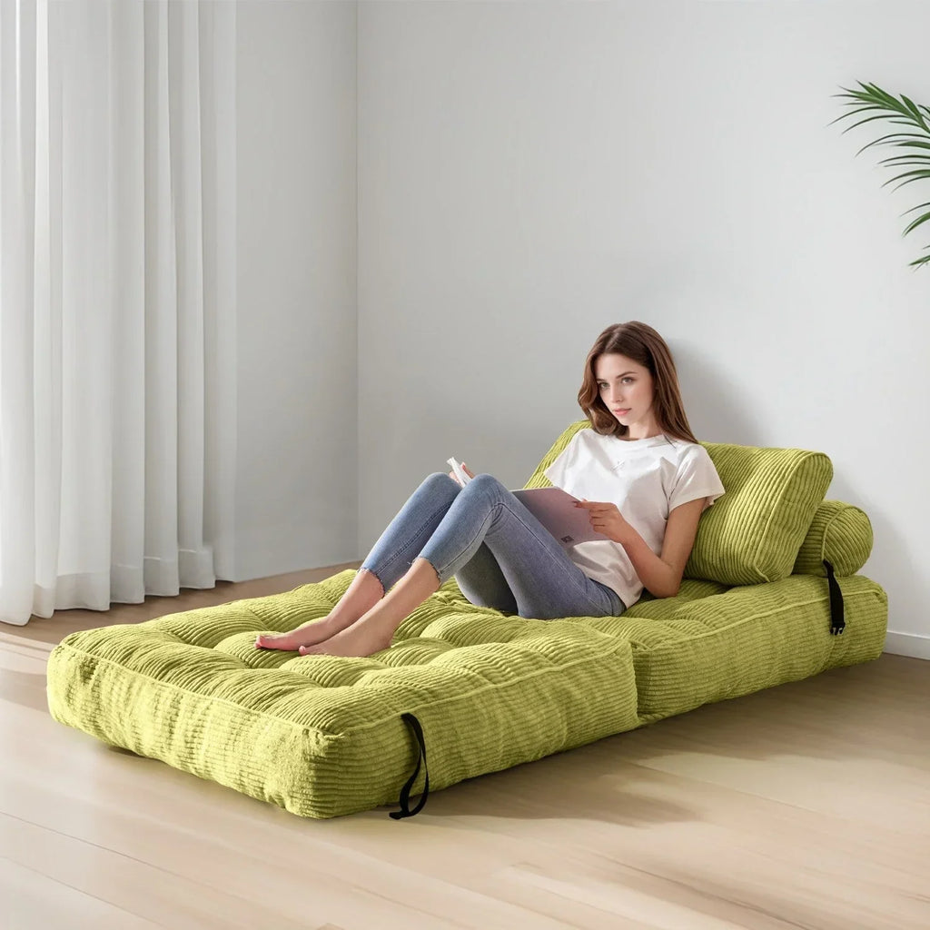 8 Cord-Sofa zum Zusammenklappen, Schlafsofa, Einzel