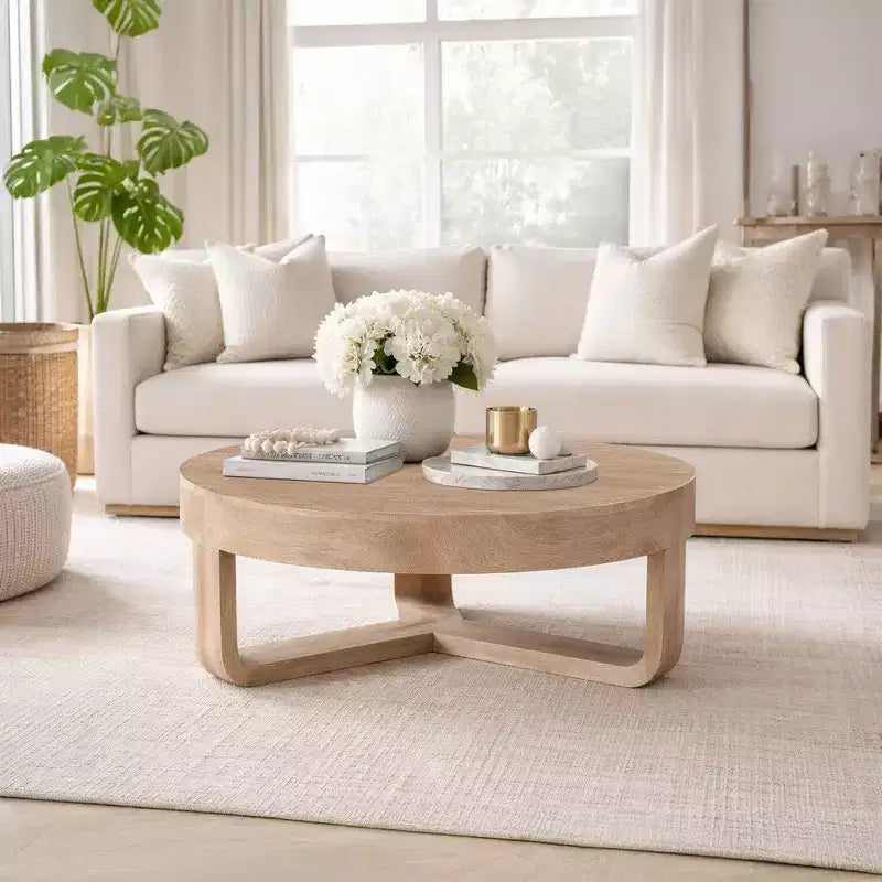 Kulatý konferenční stolek Royal Hampton 32 Inch s otevřenou podnoží ve tvaru saní