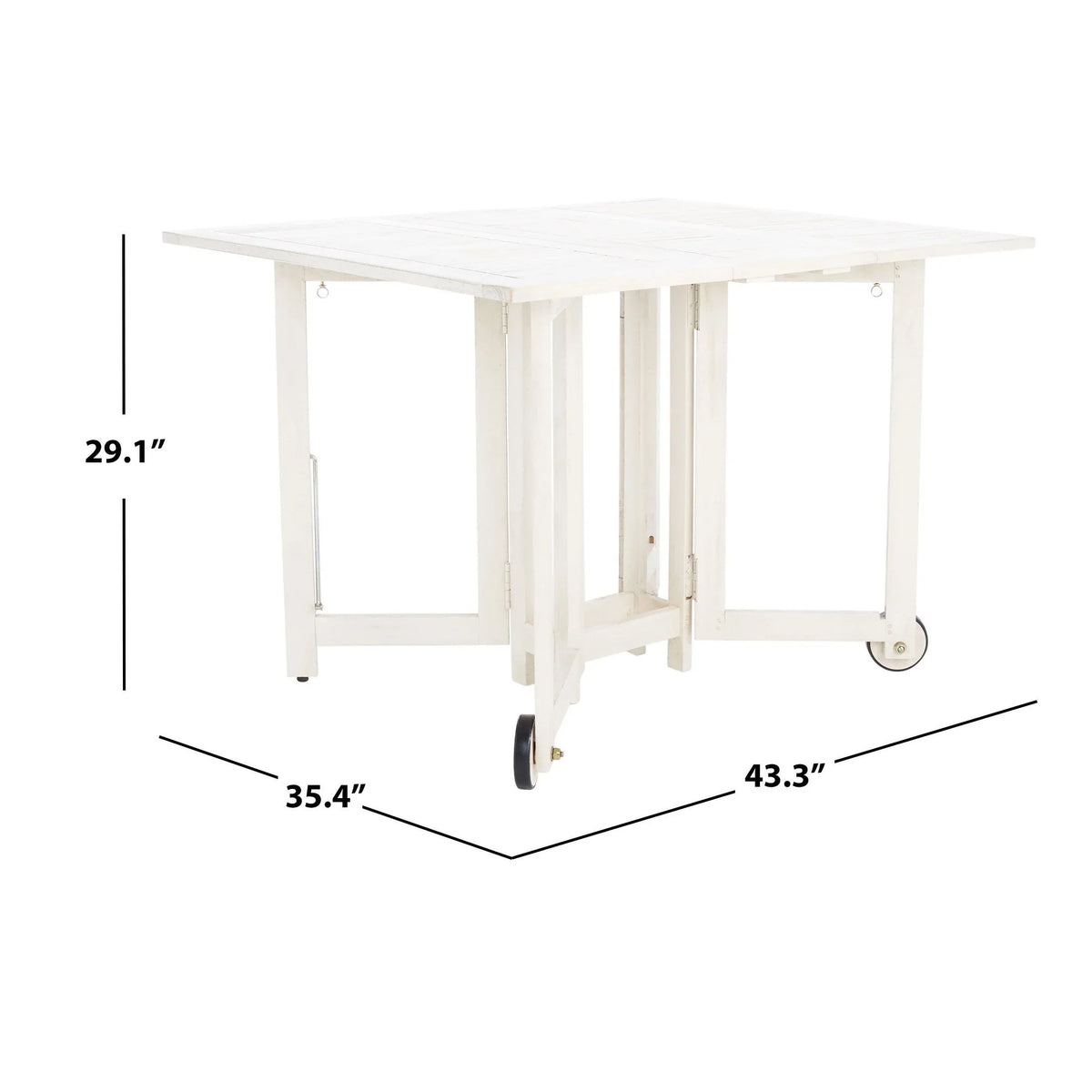 Conjunto de mesa de jantar exterior SAFAVIEH Brandy com 5 peças - 43Wx35Dx29H