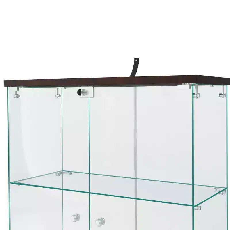 Vitrine d’exposition en verre de 64,5 x 32 avec serrure
