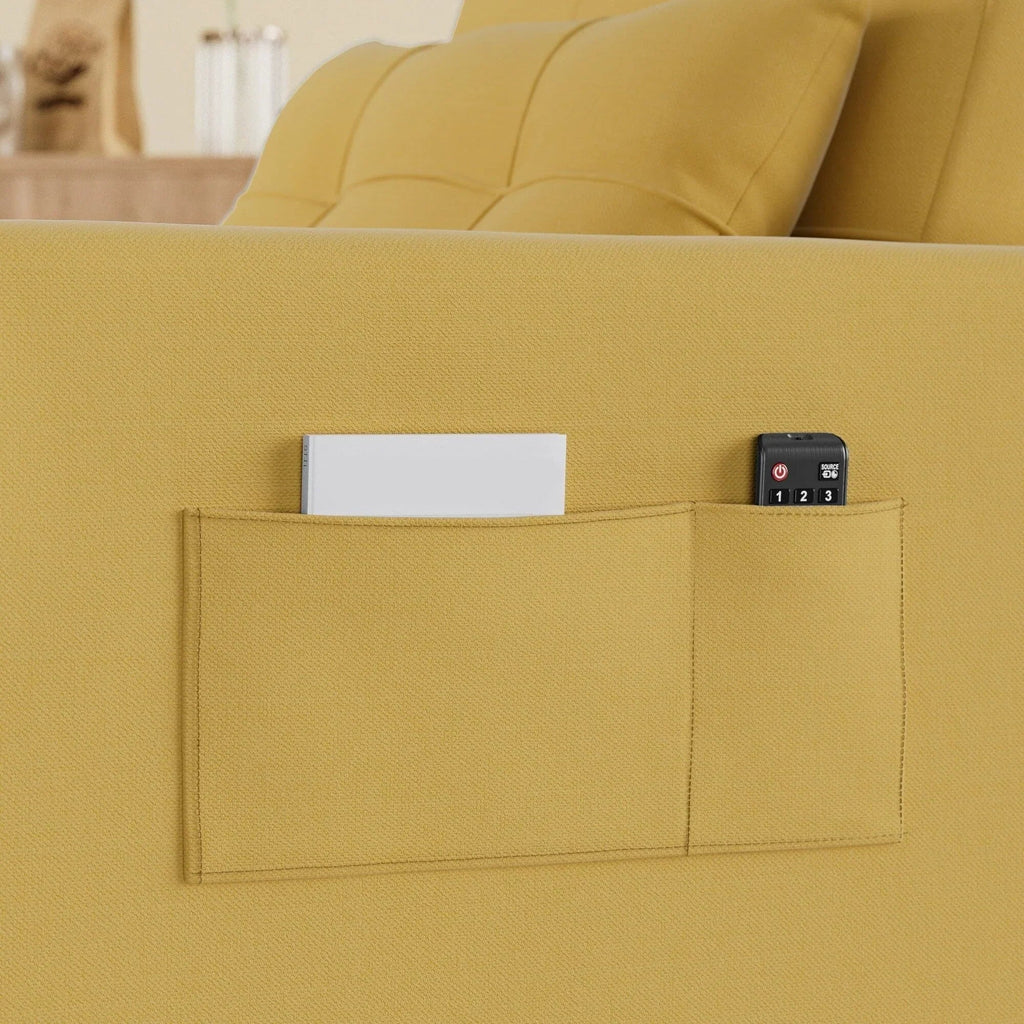 Sofá-cama ajustável 3 em 1, sofá-cadeira extraível, cama dobrável convertível para a sala de estar