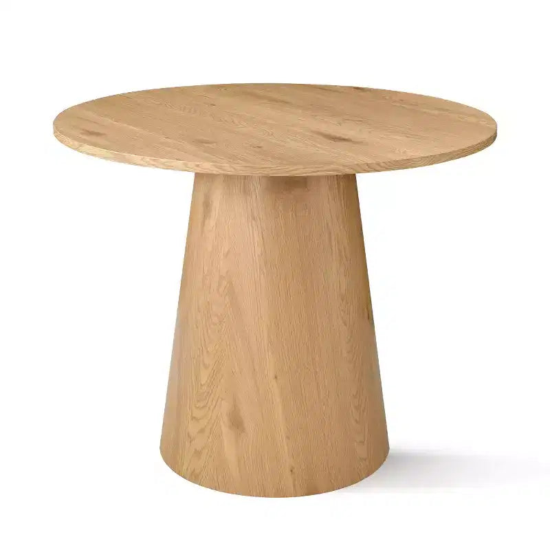 Ensemble de petite table à manger pour 2 personnes, chaises rembourrées beiges, table ronde à piètement central, mobilier de cuisine moderne et compact-Panipeachy
