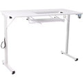 Mesa de costura portátil e dobrável SewingRite SewStation 101 com pernas de aço, branca - perfeita para casa, escritório e empresa