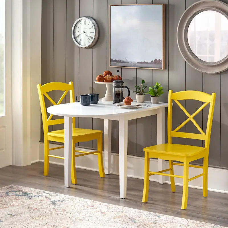Simple Living Country Cottage 3-teiliges Esszimmer-Set mit Klapptisch