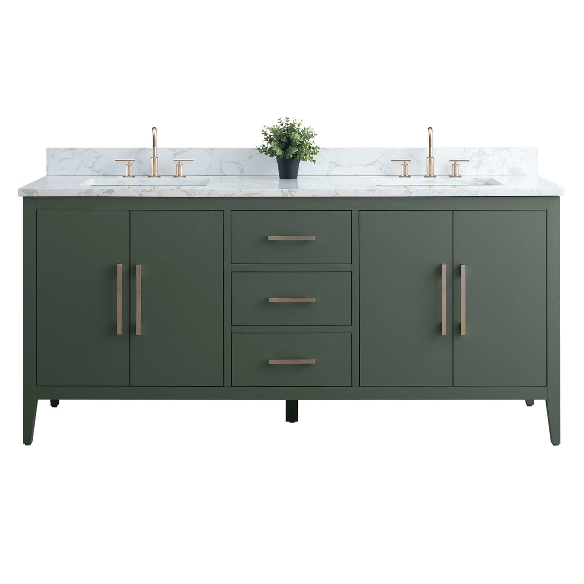 Mobile bagno Vanity Art 72 con doppio lavabo e piano in marmo composito